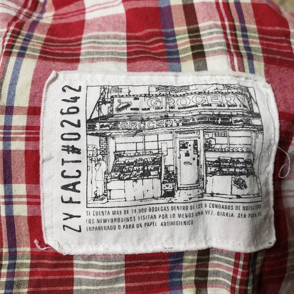 Zoo York Men's size Medium Long Sleeve Plaid Snap Up Top - Gently Used - Picture 8 of 10